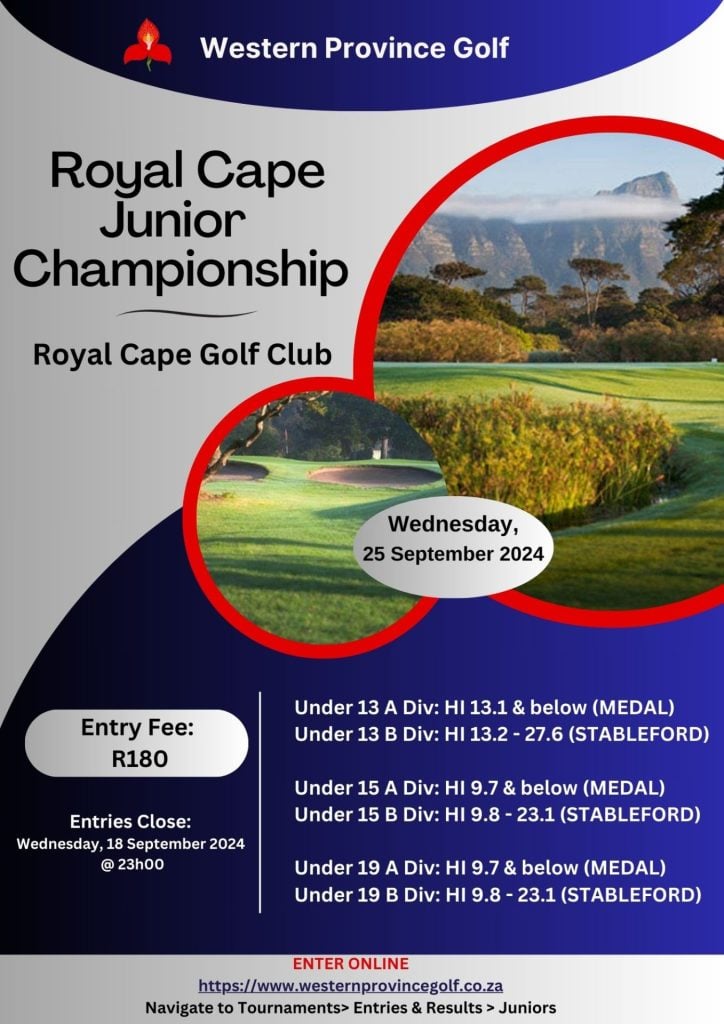 Royal Cape Jnr Champs _25 September 2024 _ POSTER V3 (revised date)