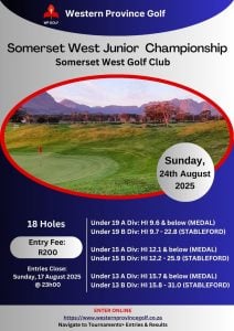 Somerset West Junior Champs _ 24 August 2025 _ POSTER V1