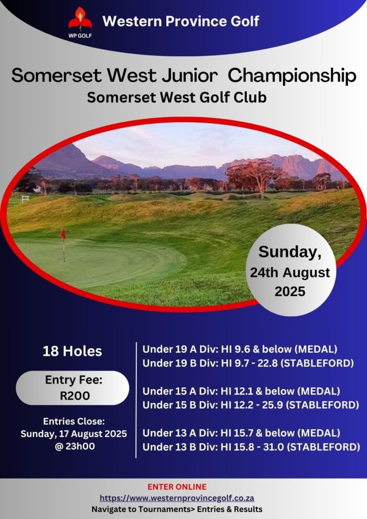 Somerset West Junior Champs _ 24 August 2025 _ POSTER V1